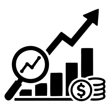 icon representing the stock market and investment
