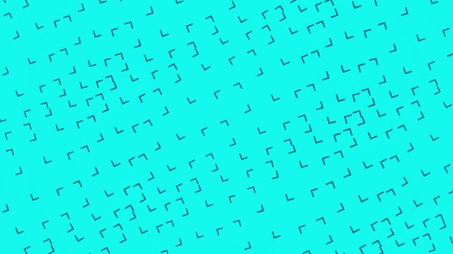 Vibrant cyan background with black geometric patterns