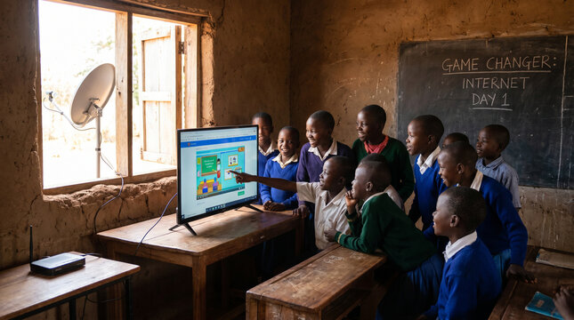 Game Changer Rural Classroom with Satellite Internet Access and Digital Learning Technology