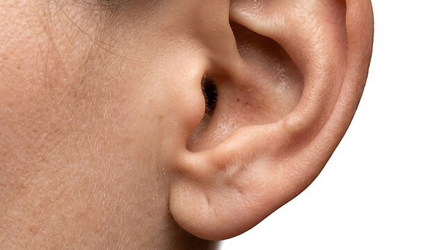 Macro View of Human Ear Anatomy Highlighting the Tragus and Ear Canal Entrance with Soft Lighting