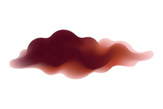Une forme de nuage abstrait et fluide aux nuances de rouge profond et de bordeaux, isol&eacute;e sur un fond blanc pur, id&eacute;ale pour des designs graphiques modernes et cr&eacute;atifs.