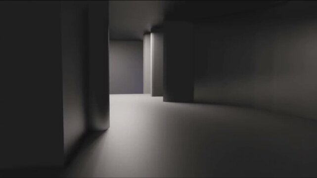 Empty Industrial Building Interior with Liminal Atmosphere