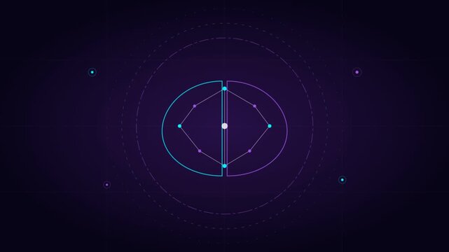 Dynamic Geometric Visualization of Neon Constellation Circles.