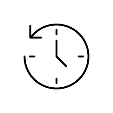 Clock icon with counterclockwise arrow indicating history or time reversal