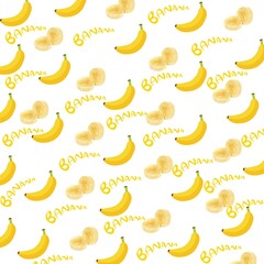 seamless pattern of yellow bananas © uswatun