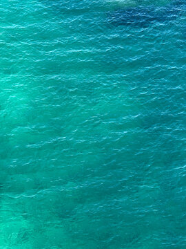 Sea turquoise blue water surface aqua background
