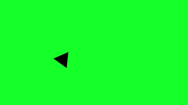 Modern Direction Arrow Animation Moving Forward on Green Screen in 4K for Business Presentations, Video Overlays, Navigation and UI Motion Design