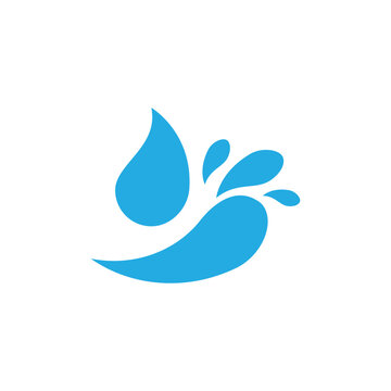 Water drop illustration logo vector design