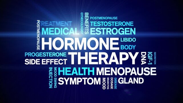 Hormone Therapy animated word cloud-animation tag kinetic typography seamless loop.