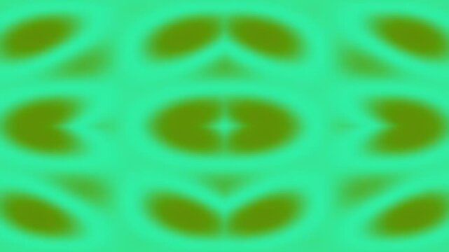 Abstract green and blue pattern with symmetrical shapes