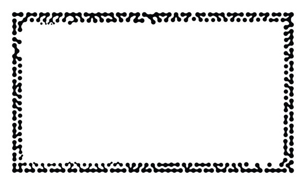Dotted metaball rectangular frame