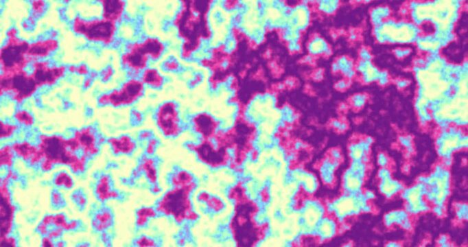 Abstract cellular texture with purple, cyan, magenta and cream colors in organic camouflage pattern