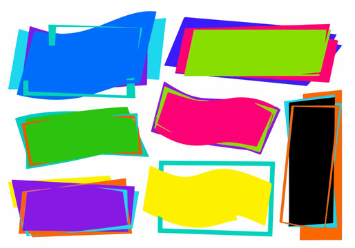 Colorful abstract overlapping geometric shapes background
