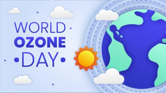 Globe Ozone Layer Paper Cutout Animation | Environmental Concept