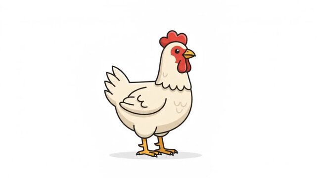Minimalist Chicken Character Micro Motion Graphics