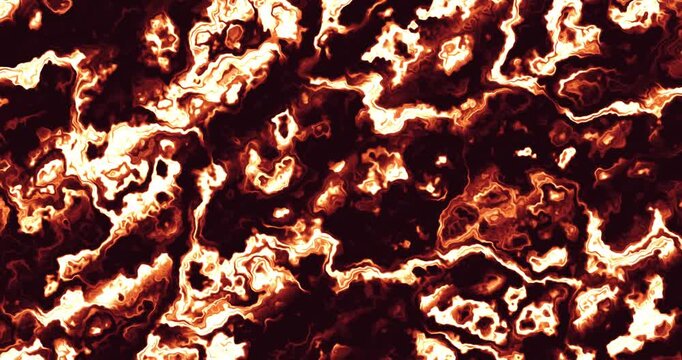 Abstract ember colored fluid texture with glowing orange cracks flowing across dark background