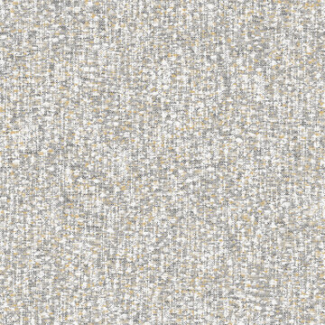 Seamless sophisticated white and gold melange woven fabric texture with modern tweed-style multicolored fiber patterns for versatile creative backgrounds
