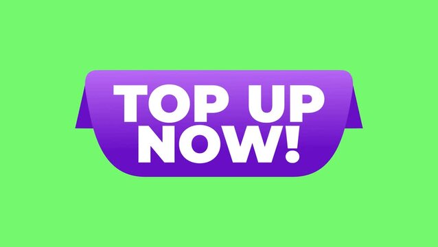 Top Up Now Promotional Motion Text for Digital Payment Campaigns