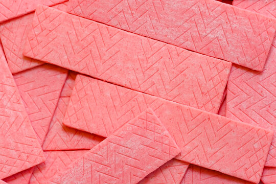 Pink Bubblegum Candy Strips Texture Macro