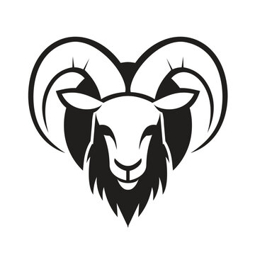 Goat head logo vector