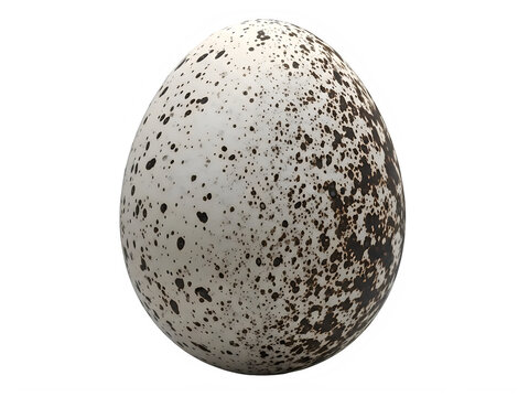 Speckled brown quail egg isolated isolated on transparent background
