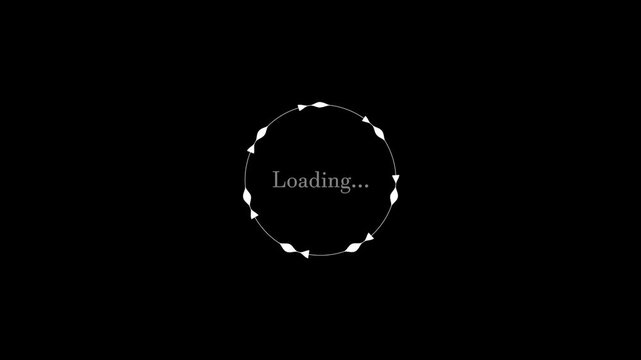 Minimal Circle Loading Progress Bar Icon Animation with Smooth Waiting Indicator Loop, HD Stock Video