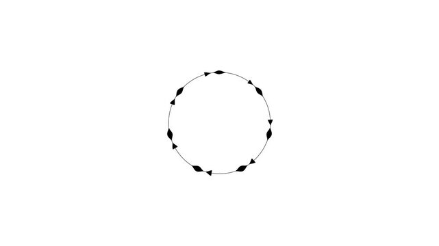 Minimal Circle Loading Progress Bar Icon Animation with Smooth Waiting Indicator Loop, HD Stock Video