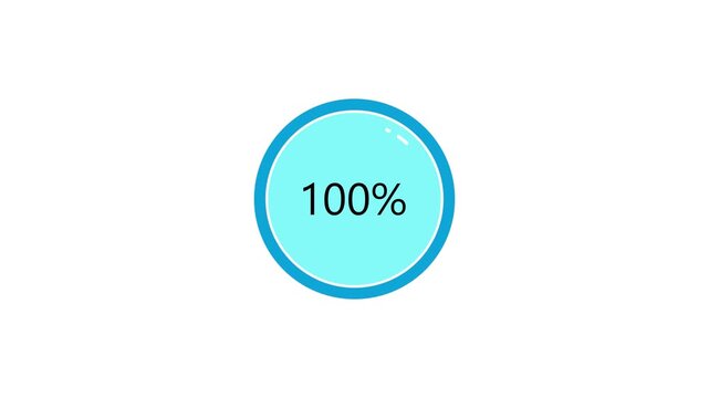 Minimal Circle Loading Progress Bar Icon Animation with Smooth Waiting Indicator Loop, HD Stock Video