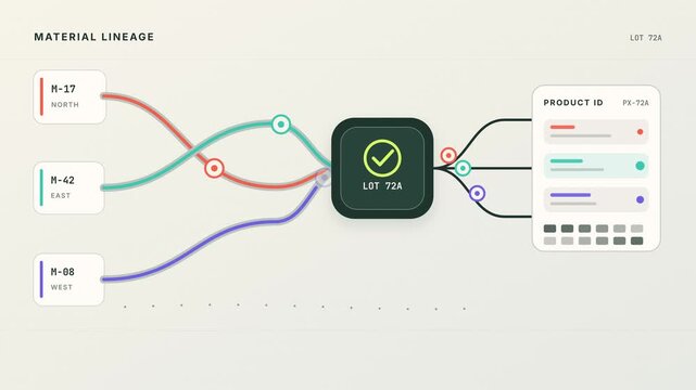 Battery material lineage passport flow