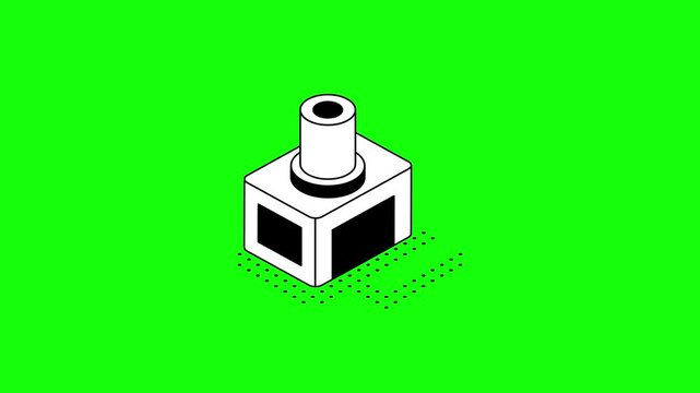 3D Isometric Currency Converter Animation Motion Graphics Footage on Green Screen