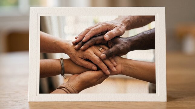 Charity Card Featuring Helping Hands