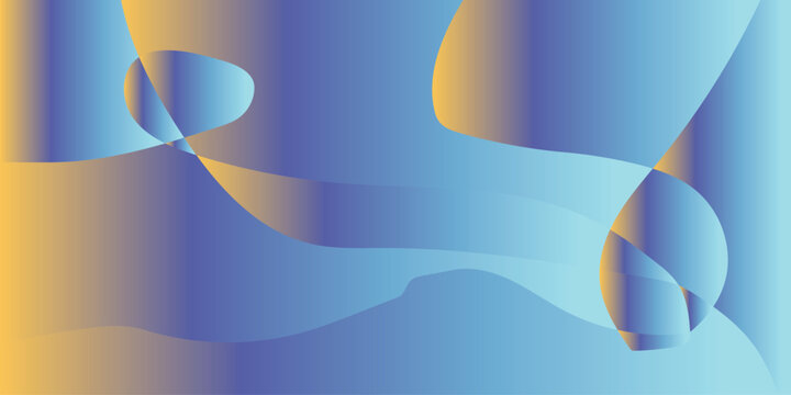 Abstract blue and gold gradient background, fluid wavy shapes with metallic texture, modern geometric vector illustration for digital wallpaper and corporate presentation backdrop