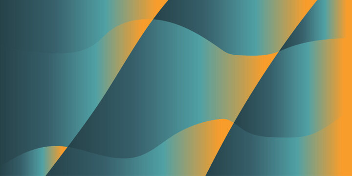 Abstract geometric background with teal and orange gradients, modern wavy shapes and diagonal lines, artistic fluid vector pattern for website banners and digital marketing backdrops