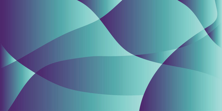 Abstract wave background with teal and purple gradients, fluid curved shapes vector illustration, modern flowing lines for corporate presentations and digital marketing banners