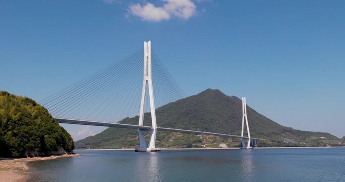 Tatara Bridge Across the Seto Inland Sea on the Shimanami Kaido, Japan