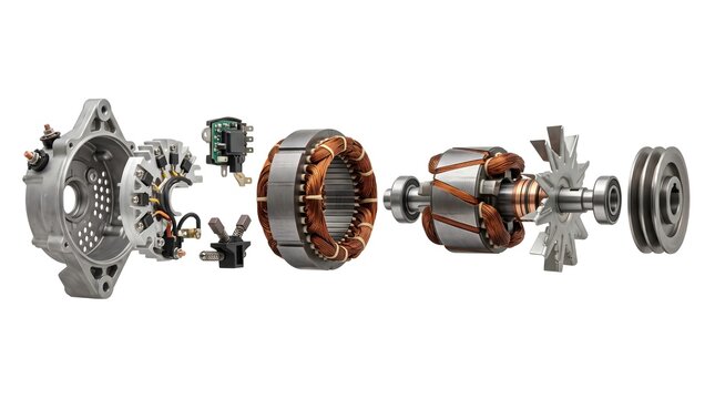 Heavy Equipment Alternator and Industrial Electrical Power System