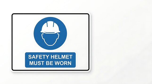 Safety Helmet Warning Sign