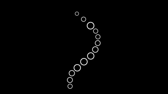 White Circle Particle Animation Forming a Dynamic X Shape on Black Background. Minimal Geometric Motion Graphic for Technology, Design, Transition, and Modern Visual Concepts.