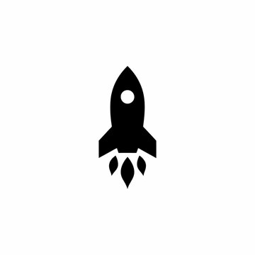 vector illustration of a black rocket