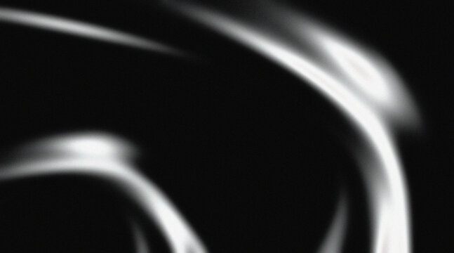Monochrome abstract dak metallic wave background with grainy noise.