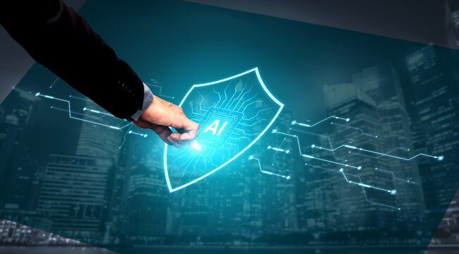 AI-powered cybersecurity. Intelligent system acts as a digital shield cyber security, providing security network protection and data security against online cyber threats and viruses. Fermion