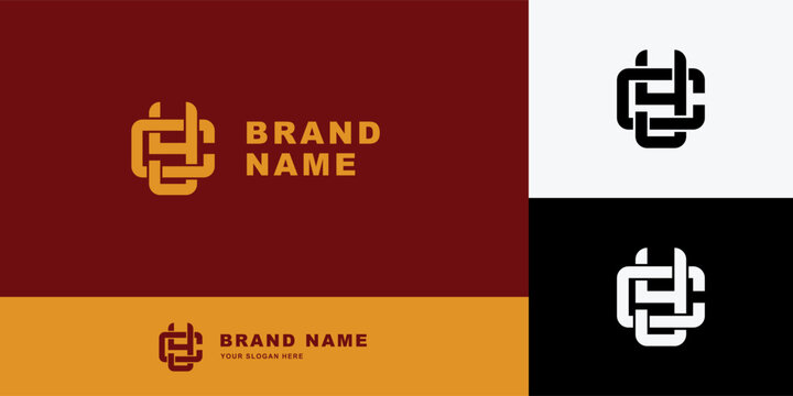 Modern minimalist interlocking letterCY YC monogram for professional corporate brand identity