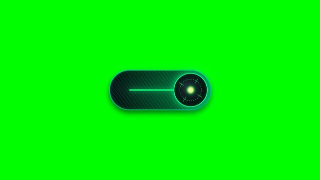 Futuristic Digital Toggle Switch UI Element Motion Graphic