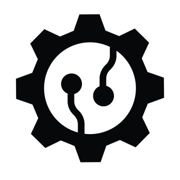 Modern biotechnology and life sciences innovation icon featuring a gear mechanism combined with organic cellular structures, representing advanced bioengineering, medical technology,Art & Illustration