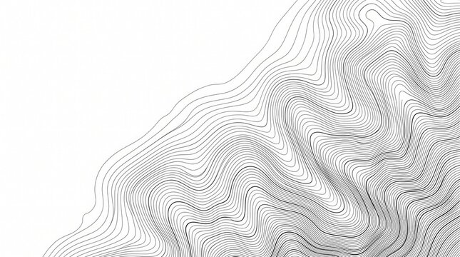 Abstract Topographic Map Pattern Representing Geographic Terrain Contours