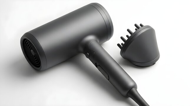 Sleek Modern Hair Dryer And Diffuser Attachment Beauty Tool