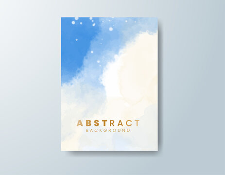 Modern collection of watercolor cards featuring colorful painted textures for postcards, invitations, announcements, and stationery.
