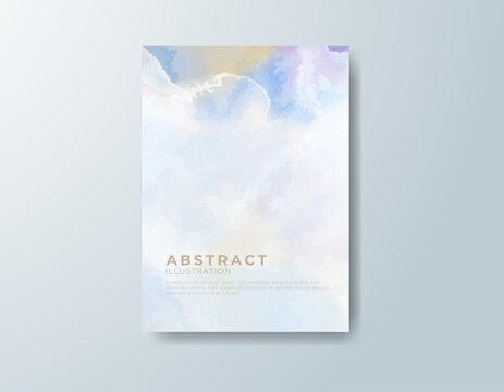 Modern collection of watercolor cards featuring colorful painted textures for postcards, invitations, announcements, and stationery.