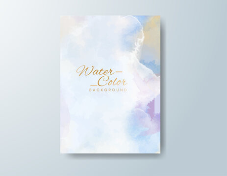Modern collection of watercolor cards featuring colorful painted textures for postcards, invitations, announcements, and stationery.