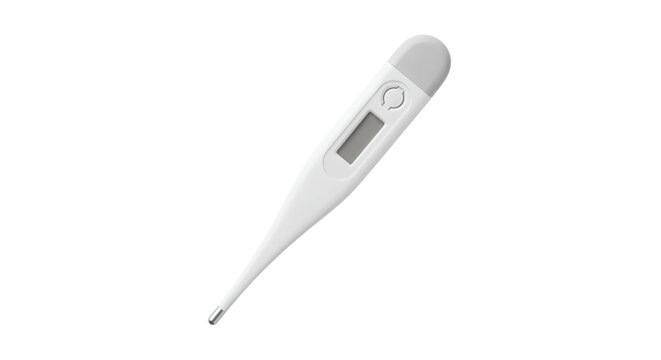 digital thermometer isolated on transparent background, PNG